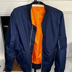 ALPHA INDUSTRIES BOMBER JACKET (BLUE/ORANGE)